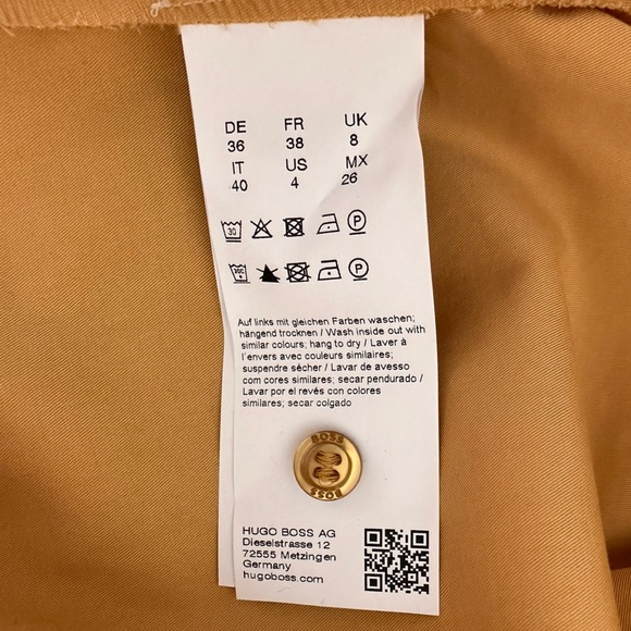 BOSS Dapera Poplin Sheath Dress In Sand NWT Size 4 - Picture 12 of 12